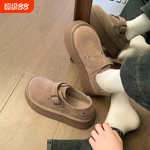 意尔康心选美拉德鞋子女2026新款爆款春季厚底勃肯鞋休闲乐福鞋一