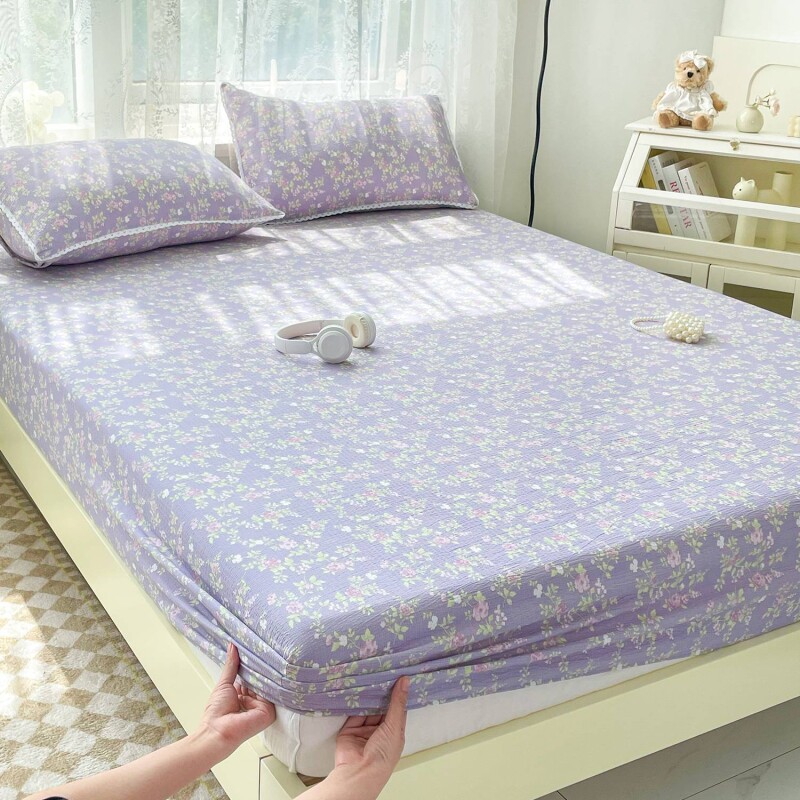 床笠租房被套大学生保护套家用被罩宿舍学生床三件套双层纱温馨