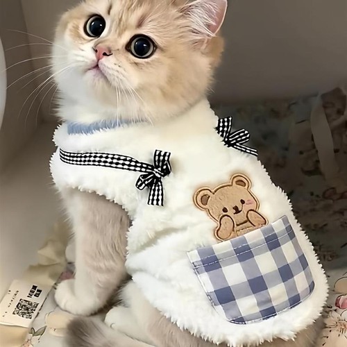猫咪衣服秋冬款可爱保暖防掉毛布偶英短金渐层狗博美加绒卫衣冬季