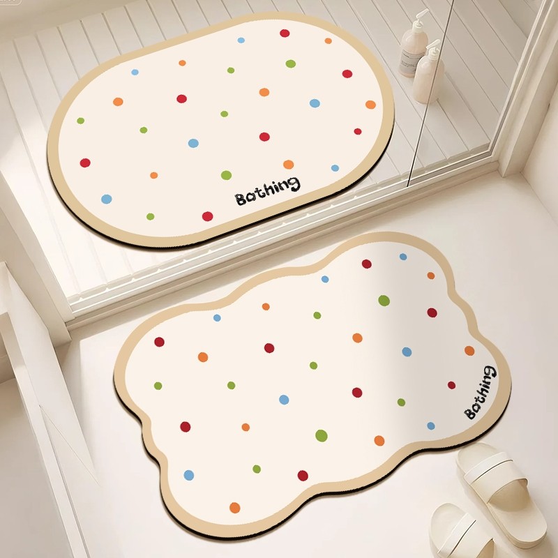 浴室超强吸水硅藻泥地垫卫生间厕所门口速干脚垫防滑防摔家用地毯