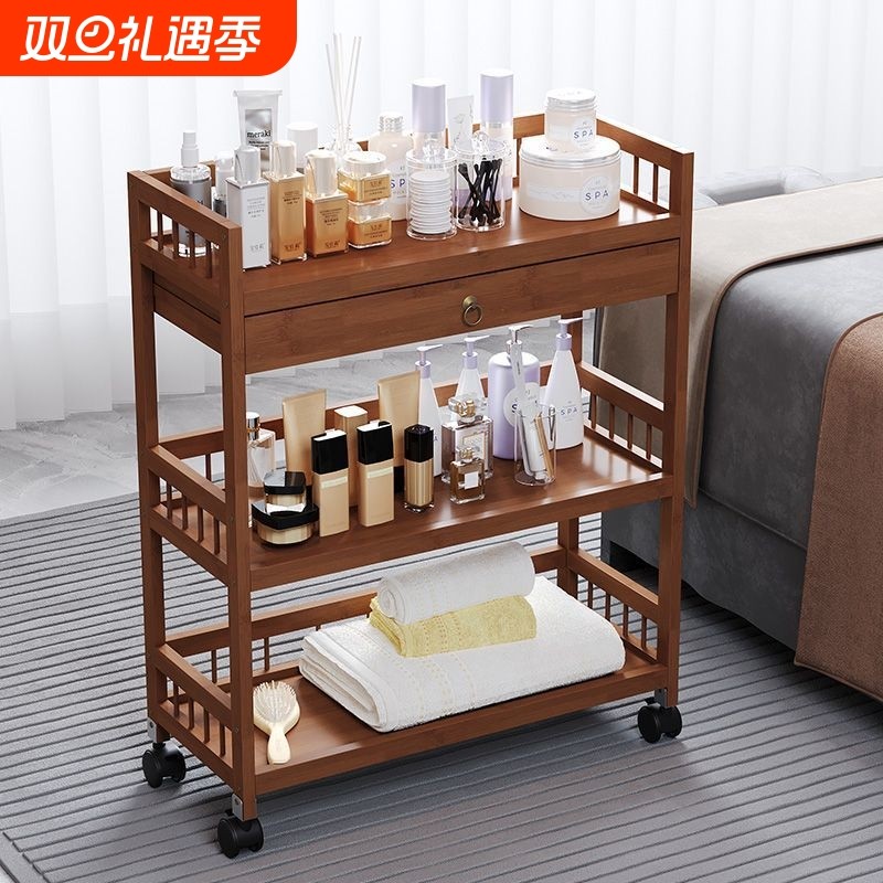 美容院专用美容推车小推车移动置物架仪器家用工具车楠竹多功能