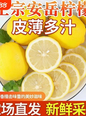 安岳柠檬黄柠檬新鲜整箱5斤商用精选大果小金桔奶茶店专用皮薄