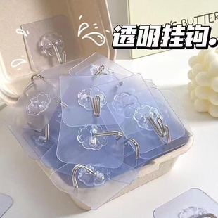 挂钩贴免打孔无痕强力胶粘厨房卫生间墙面壁上钩子不生锈门后粘钩