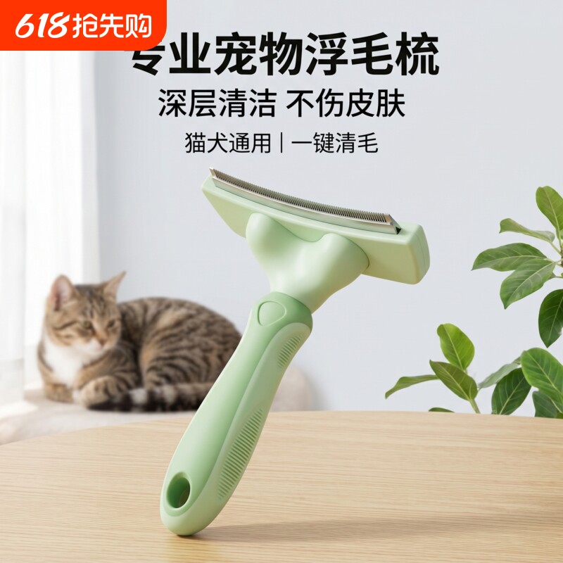 宠物狗梳子狗毛清理梳毛神器金毛大型犬专用刷去浮毛狗狗用品大全