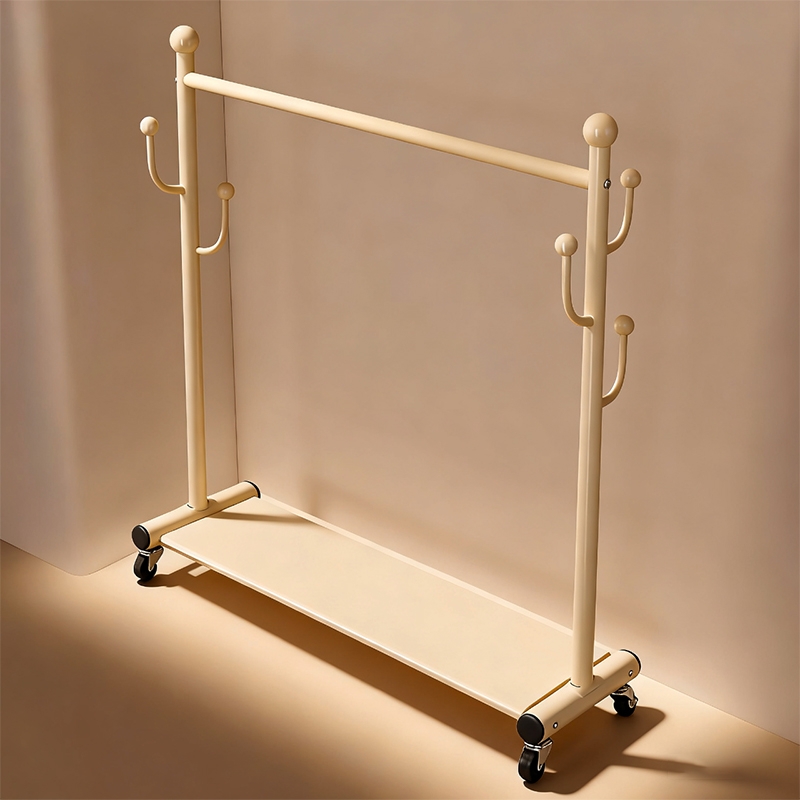 落地式衣帽架带轮可移动轻奢
