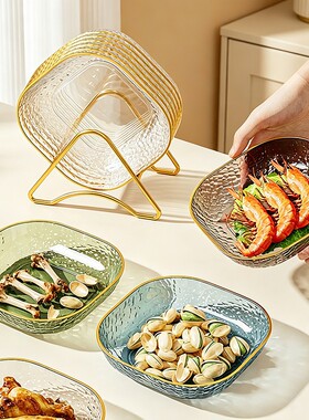 吐骨碟食品级家用餐桌吐骨头盘碟桌面垃圾渣盘备菜餐盘水果盘菜盘