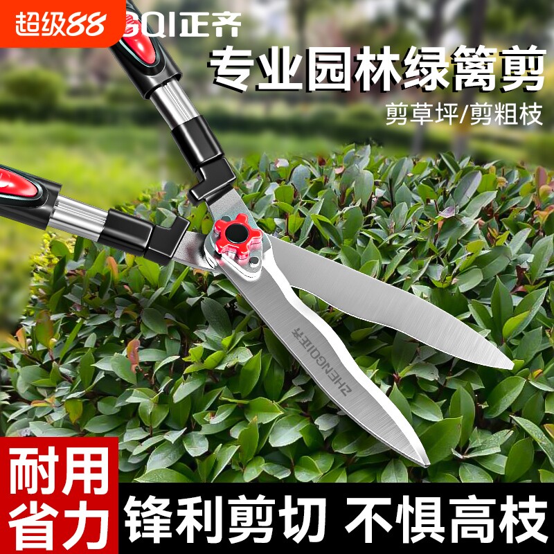 园艺剪草坪专用绿化修枝剪修剪花草树枝绿篱剪粗枝园林强力大剪刀