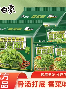 白象香菜面方便面115g袋装速食辣牛肉汤底即食食品面整箱咸蛋黄