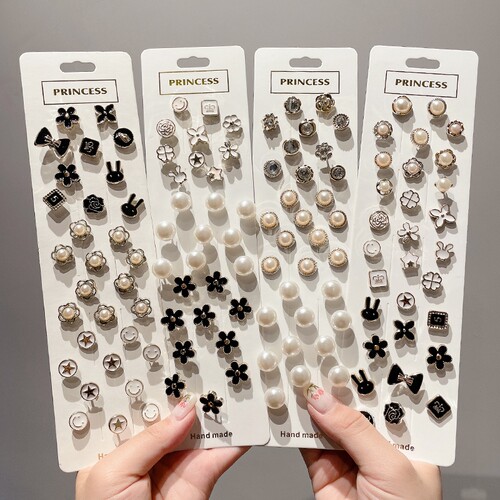 防走光扣子暗扣免缝胸针扣女别针衣服固定神器领口小扣针珍珠胸口