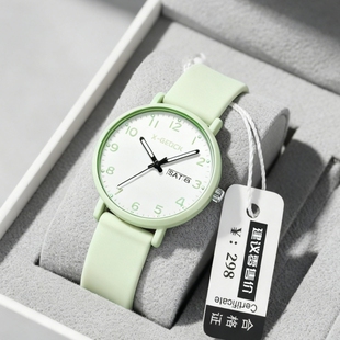 公务员考试手表学生女初高中考试用非机械学院风简约防水轻音石英