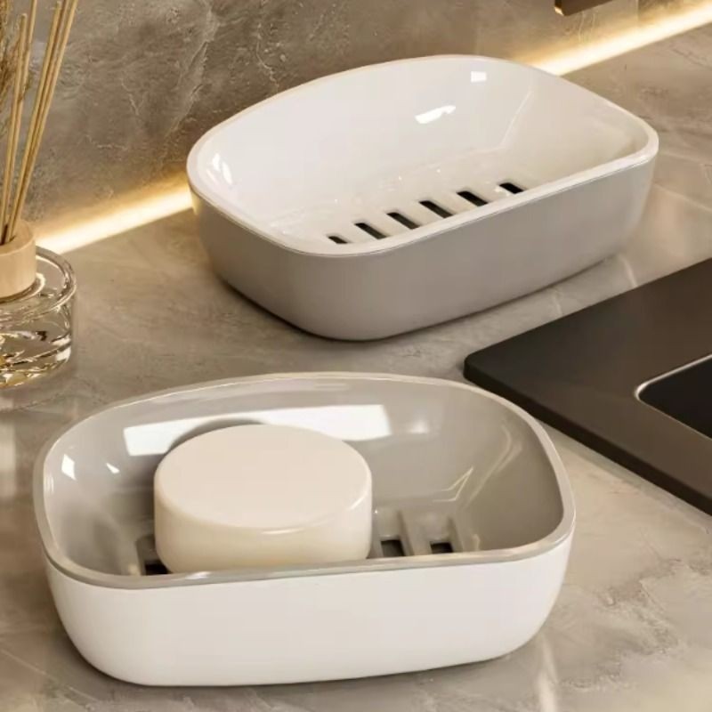 便捷肥皂盒沥水香皂盒家用卫生间双层沥水大号香皂置物架洗衣皂盒