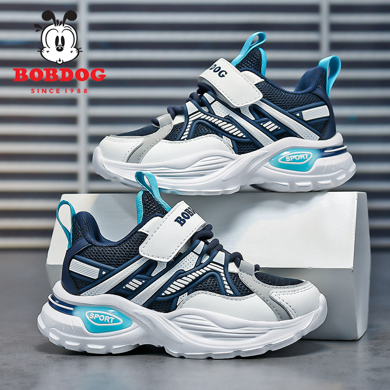 巴布豆男童鞋2025春秋新款中大童网面透气儿童运动鞋轻盈女孩鞋子