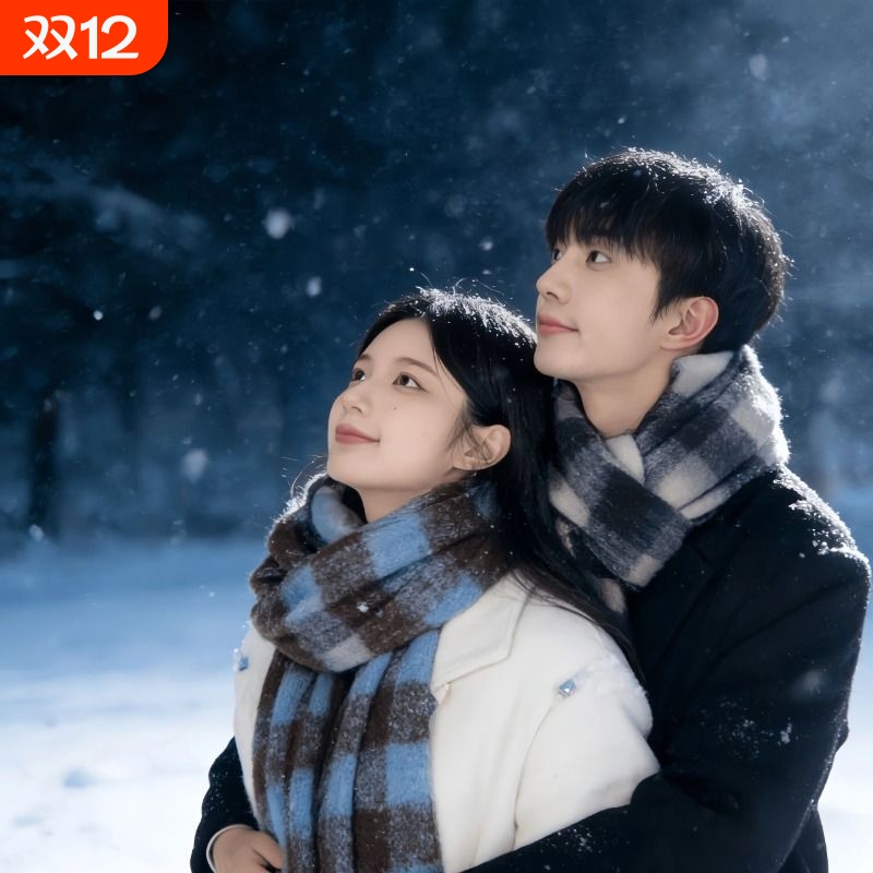 情侣百搭加厚围巾2025年韩版秋冬款流苏高级氛围感学生保暖披肩女