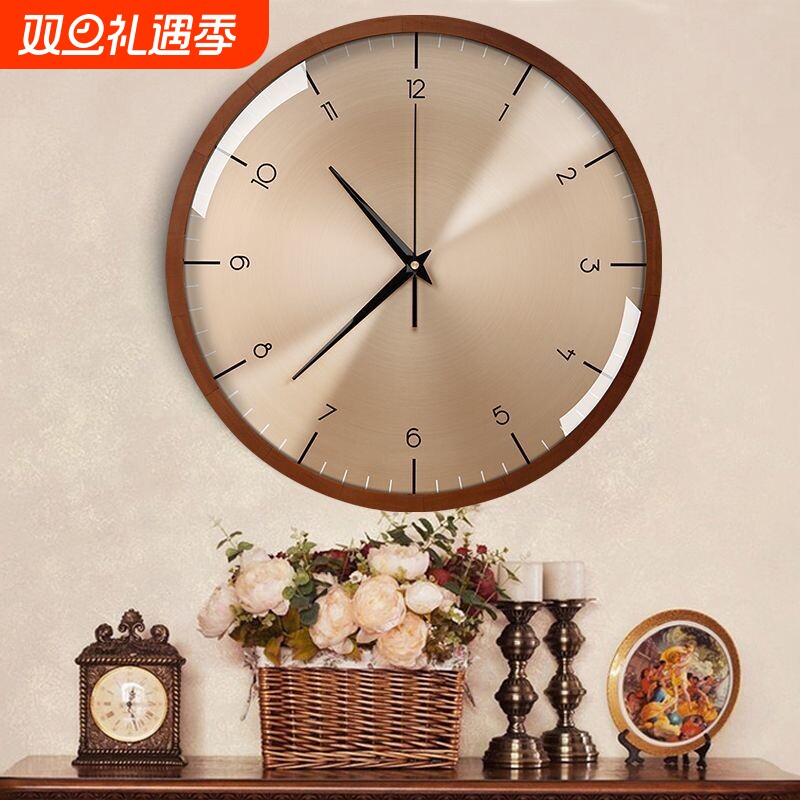 轻奢钟表客厅挂钟家用现代简约创意静音时钟挂墙装饰挂表大气金属