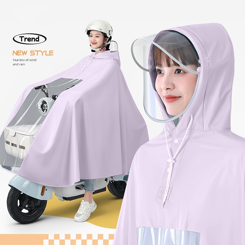雨衣电动电瓶车女双人加大长款全身防暴雨成人外穿自行车专用雨披