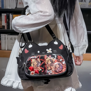 猫猫y2k小食量痛包单肩斜挎包学生党日常百搭二次元 谷子吧唧娃包