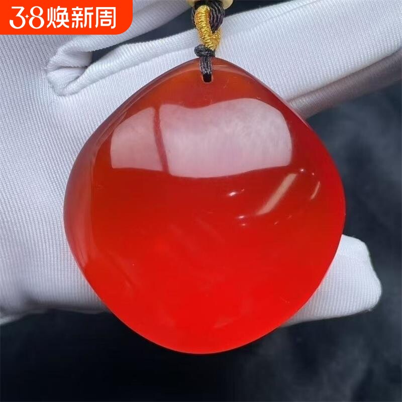 高品质压制鱼惊石青鱼石吊坠成品鱼石样式吊坠手工打磨精品水滴坠