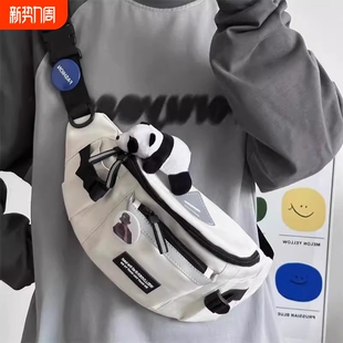 斜挎包男日系包包运动新款 百搭学生背包骑行单肩潮手机腰包胸包