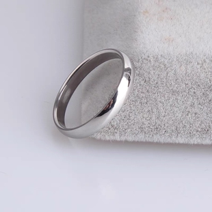 光面4mm素圈男女钛钢不掉色个性 指环 宽版 高级感轻奢戒指简约时尚