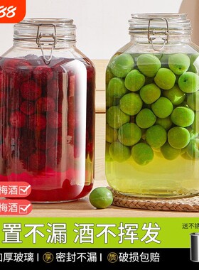 泡酒玻璃瓶专用空瓶青梅10斤酒坛酒罐容器食品级密封罐酿酒杨梅酒
