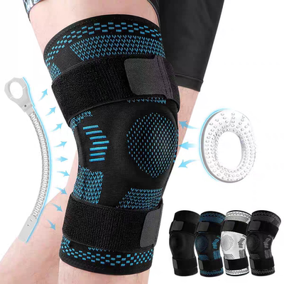 2pcs Knee Brace Support Compression Sleeve with Stabilizers