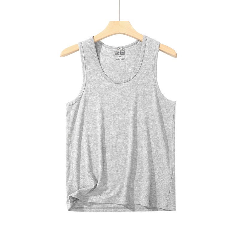 炒好穿!日系舒适夏季男凉爽透气居家休闲高弹运动X无袖螺纹背心