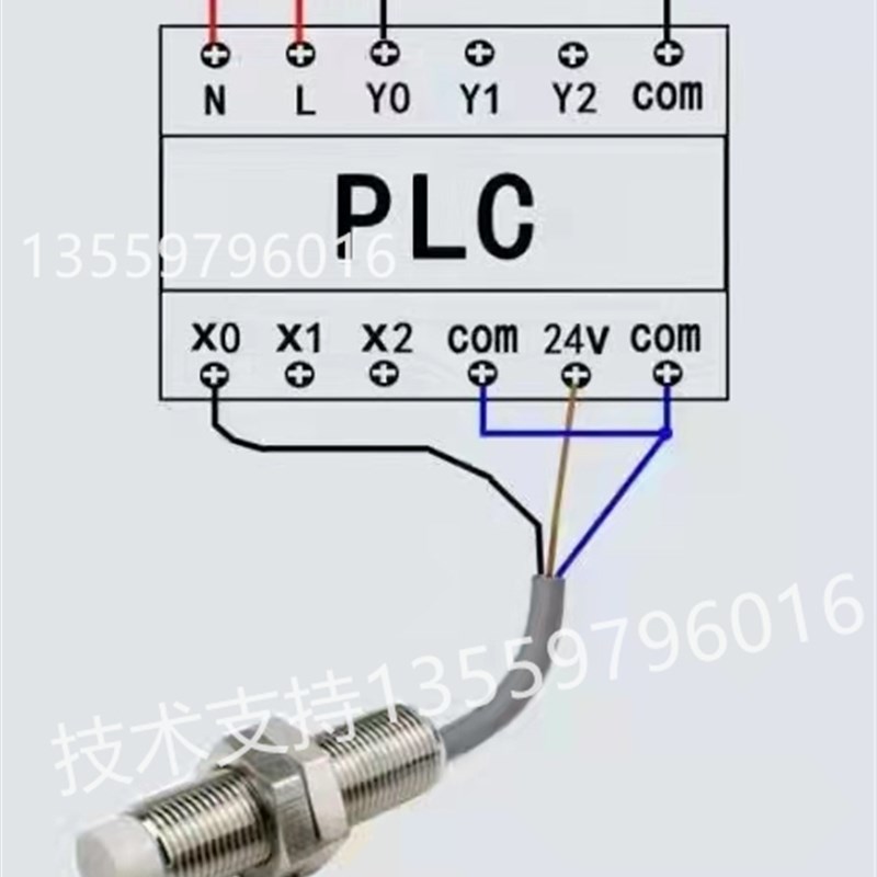 接触式短形3d0长接近开关FM08-01NS金属感应FM1202NS三线常开24VD