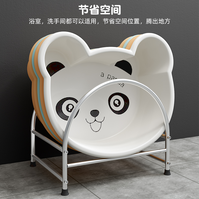 盆架置物架卫生间盆子神器不锈钢落地G家用浴室放澡盆脸盆收纳架