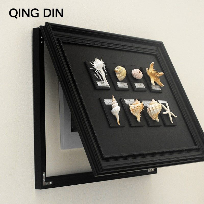 中古风电表箱装饰画2024新款z高级感立体贝壳磁吸动物标本类装饰