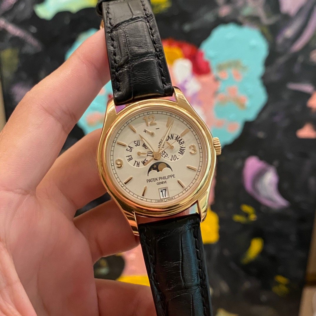 二手正品百达翡丽pp复杂功能时计系列玫瑰金男表5146r-001