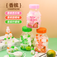 德酷拿铁风味压片糖休闲水果香槟芭乐味柠檬味压片糖果 30瓶/罐