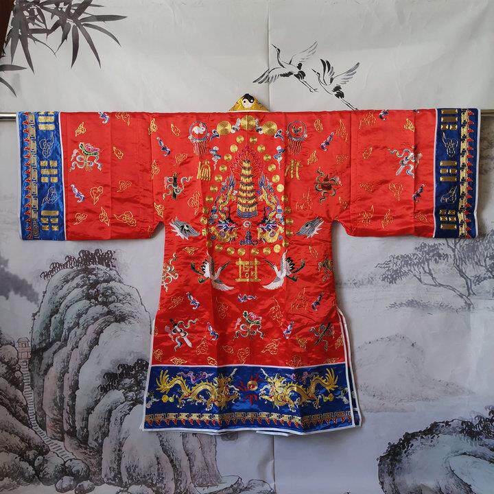 新款道袍正一派道士服装精品刺绣金线小袖宵台法衣高功道袍道用品