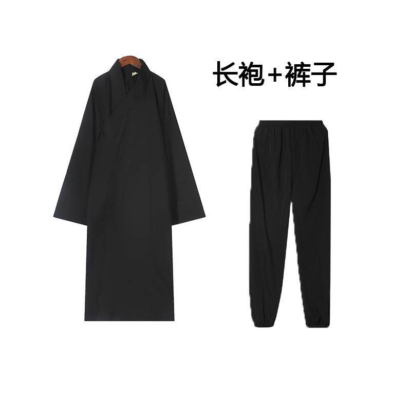 新款道具长袍道衣斜领道袍三清领春秋道士服装经衣法衣道帽道家用