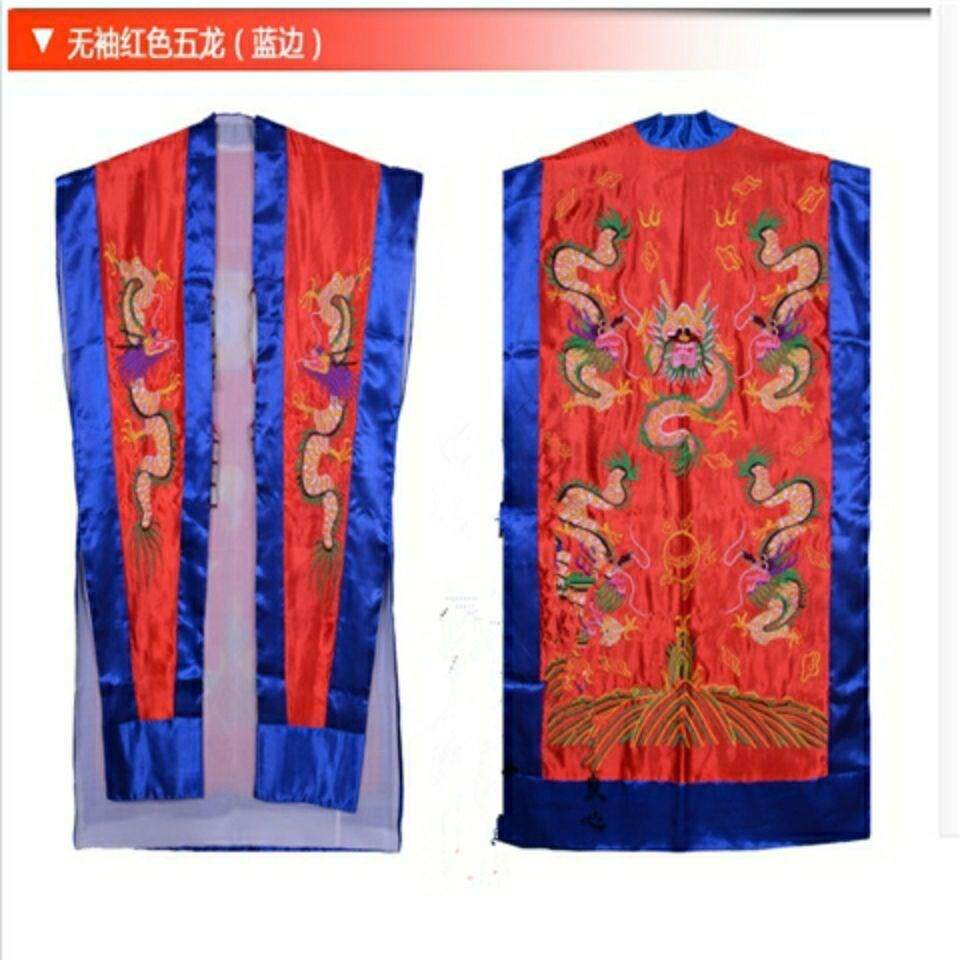 新款厂家直销无袖龙袍道士太极服装新款用品朝衣法衣道袍八卦刺绣