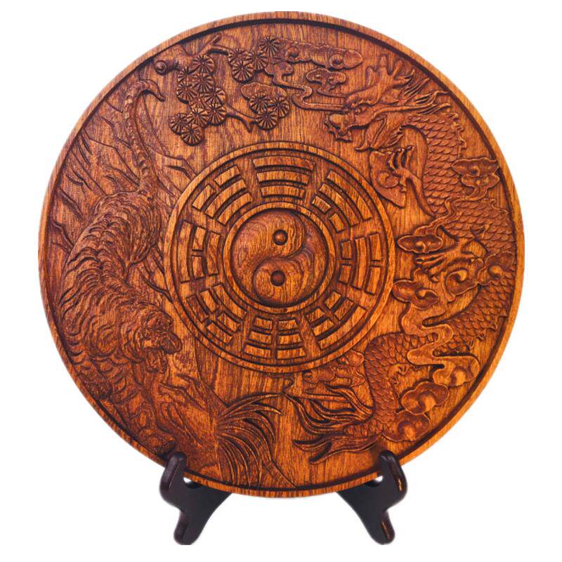 特卖道家用品法器龙虎山太极八卦圆盘二十八星宿天师五雷桃木圆盘