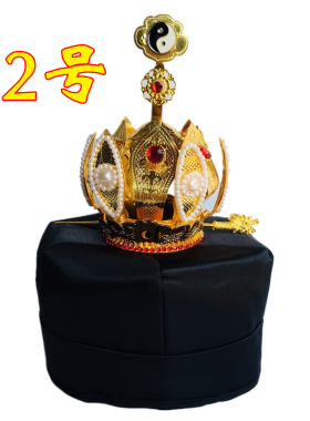 新款道家用品正一道士帽五老冠火焰冠莲花冠高功帽马尾帽六角帽庄