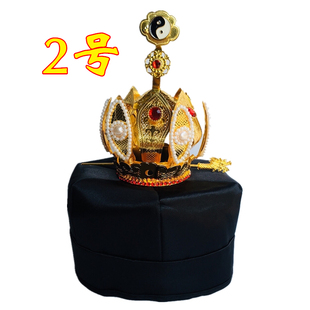 新款道家用品正一道士帽五老冠火焰冠莲花冠高功帽马尾帽六角帽庄