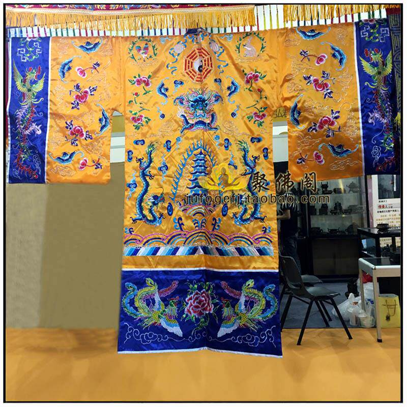 新款聚佛阁佛具法器道士服道士装道士法衣*新款台湾五龙宽袖道袍