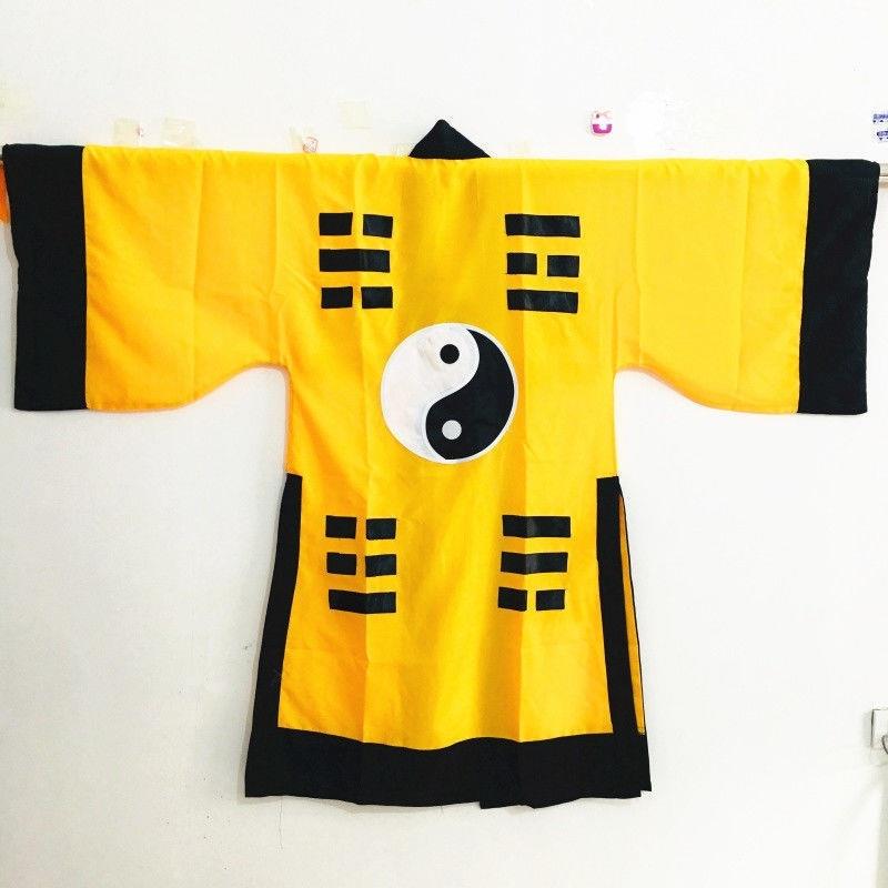 新款黑色衣服演出服八卦衣道士服黄色红色法衣道袍服道服道袍林正