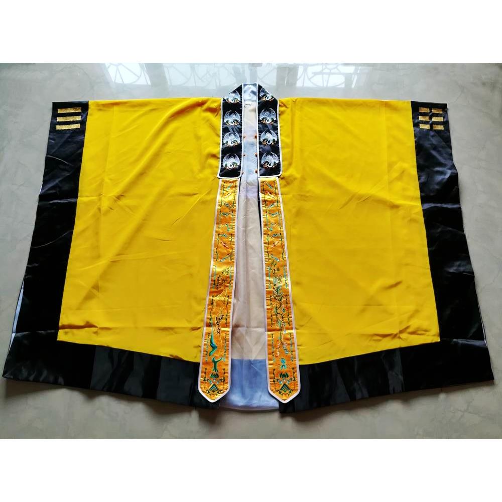新款道士服装 道袍法衣经衣道服道衣太极高功道袍八卦法袍道服 黄