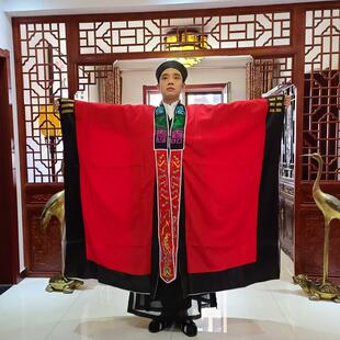 新款经衣寿领子红色黄色法袍道袍法衣高功法服民族服装传统服饰汉