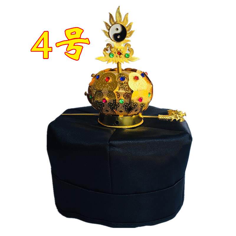 特卖道家用品正一道士帽五老冠火焰冠莲花冠高功帽马尾帽六角帽庄