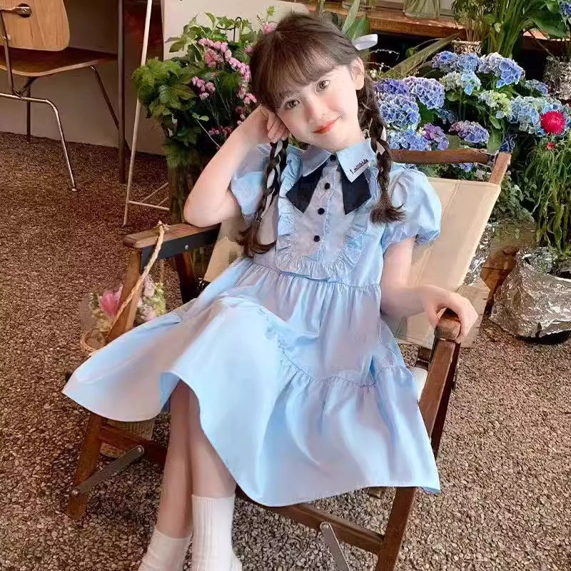 专柜正品女童连衣裙新款学院风