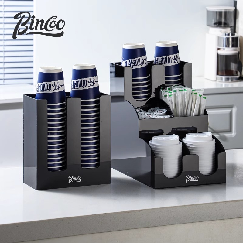 Bincoo咖啡厅置物架取杯架桌面一次性杯子收纳家用吧台奶茶店专用
