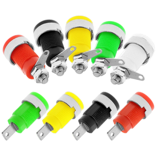 纯铜绝缘4mm香蕉插座 大电流安全面板插座检测仪器接线柱开孔12mm