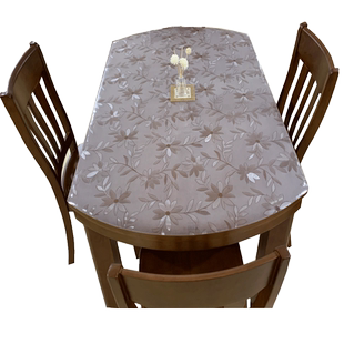 圆桌伸缩折叠椭圆形桌垫pvc防水防油防烫免洗餐桌布透明软质玻璃