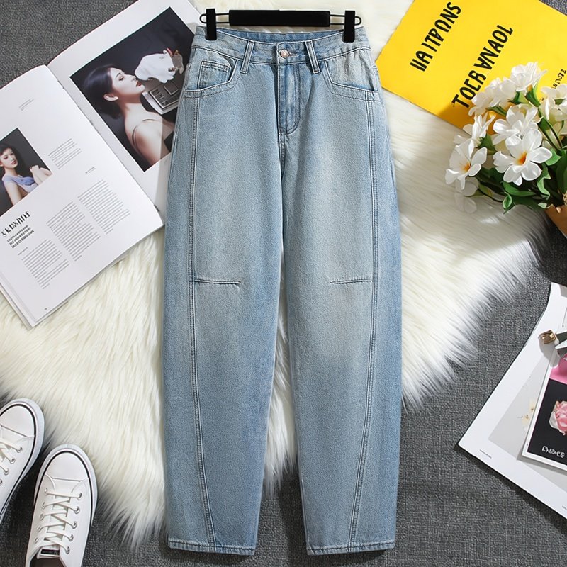 加大码通勤风时尚透气休闲镰刀裤2026春季新款简约显瘦百搭拖地裤,女装/女士精品,大码裤装,淘宝优惠券,粉丝福利购,淘宝优惠卷