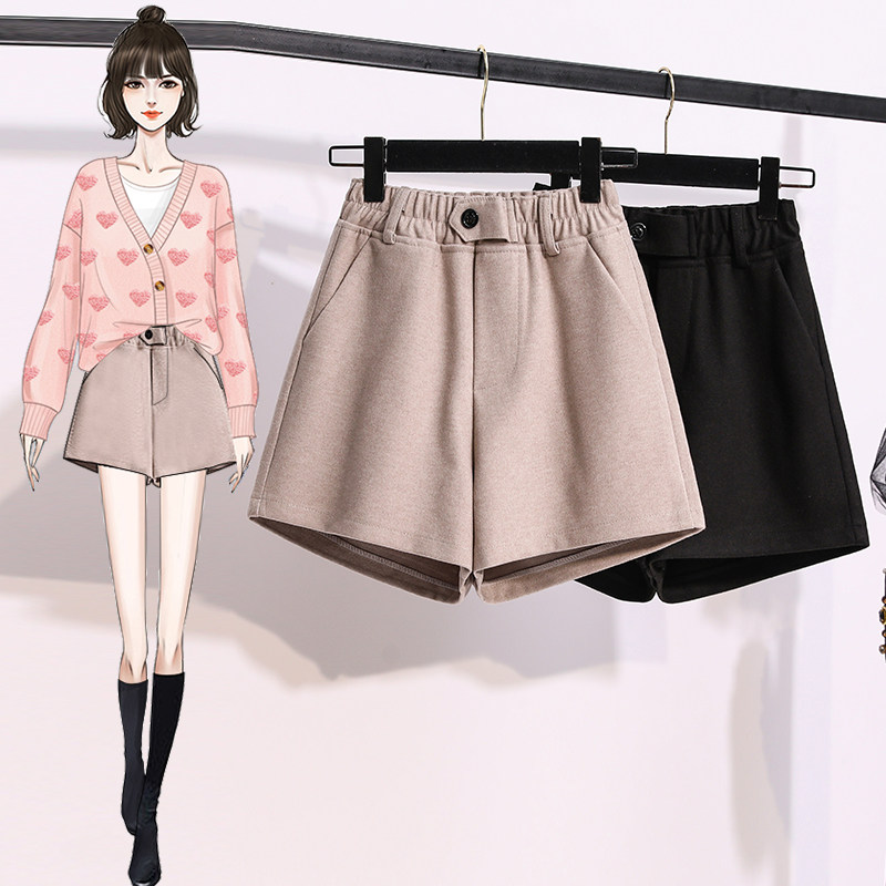 特大码女装短裤2025秋冬新款松紧腰宽松显瘦阔腿外穿打底短裤靴裤,女装/女士精品,大码裤装,淘宝优惠券,粉丝福利购,淘宝优惠卷