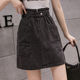 高腰A字百搭包臀短裙 收腰拉链牛仔半身裙女夏季 2025年新款 超大码