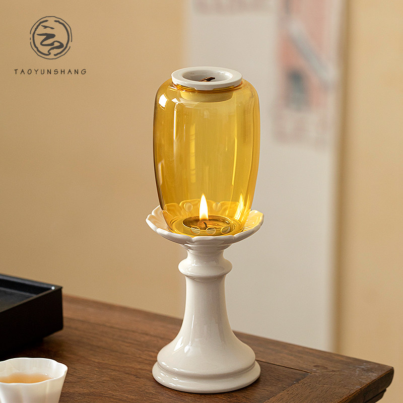 莲花香薰灯蜡烛家用隔火熏香炉香粉檀香沉香防干烧精油灯加热器,家居饰品,香薰炉,淘宝优惠券,粉丝福利购,淘宝优惠卷